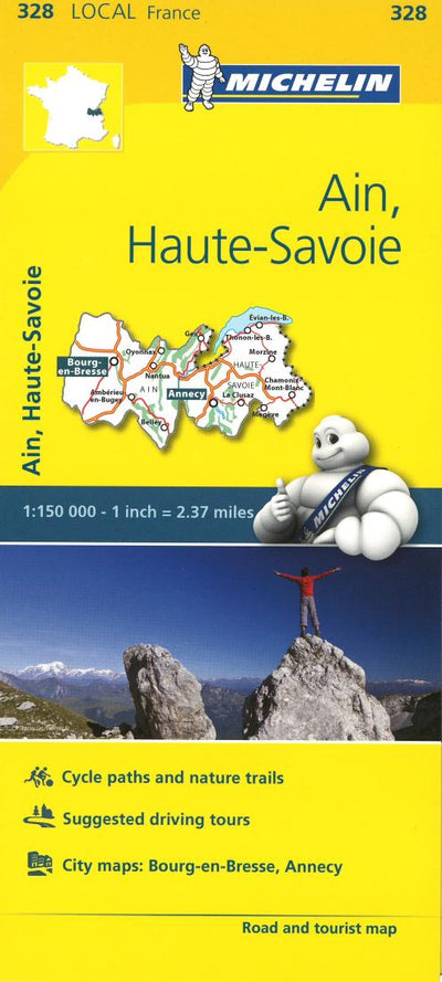 Ain, Haute-Savoie: Road And Tourist Map = Ain, Haute-Savoie: Carte Routière Et Touristique
