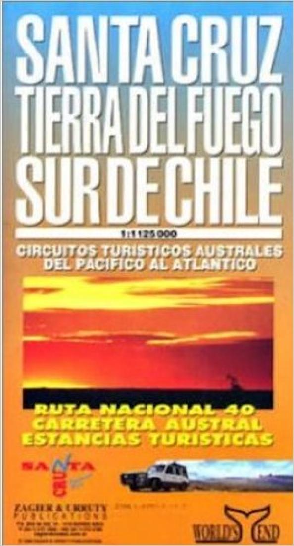 Santa Cruz: Tierra Del Fuego: Sur De Chile Travel Map