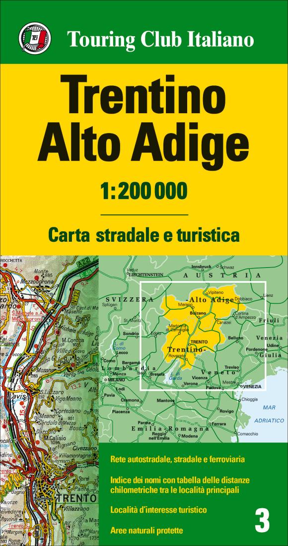 Trentino-Alto Adige, Italy Road Map