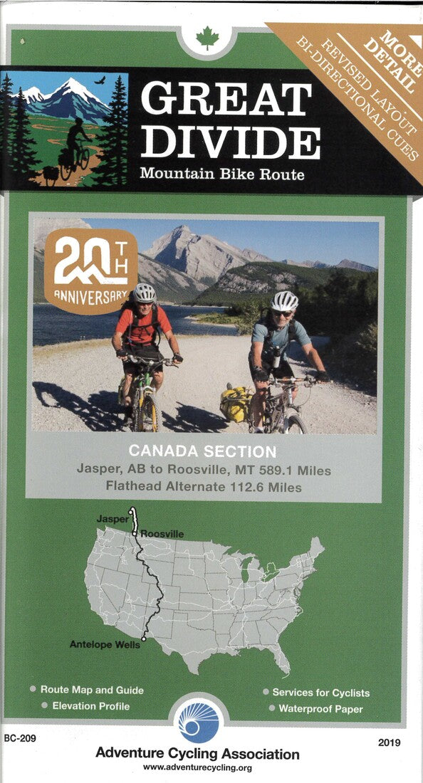 Great Divide Mountain Bike Route - Canada Banff, Alberta - Roosville, Mt
