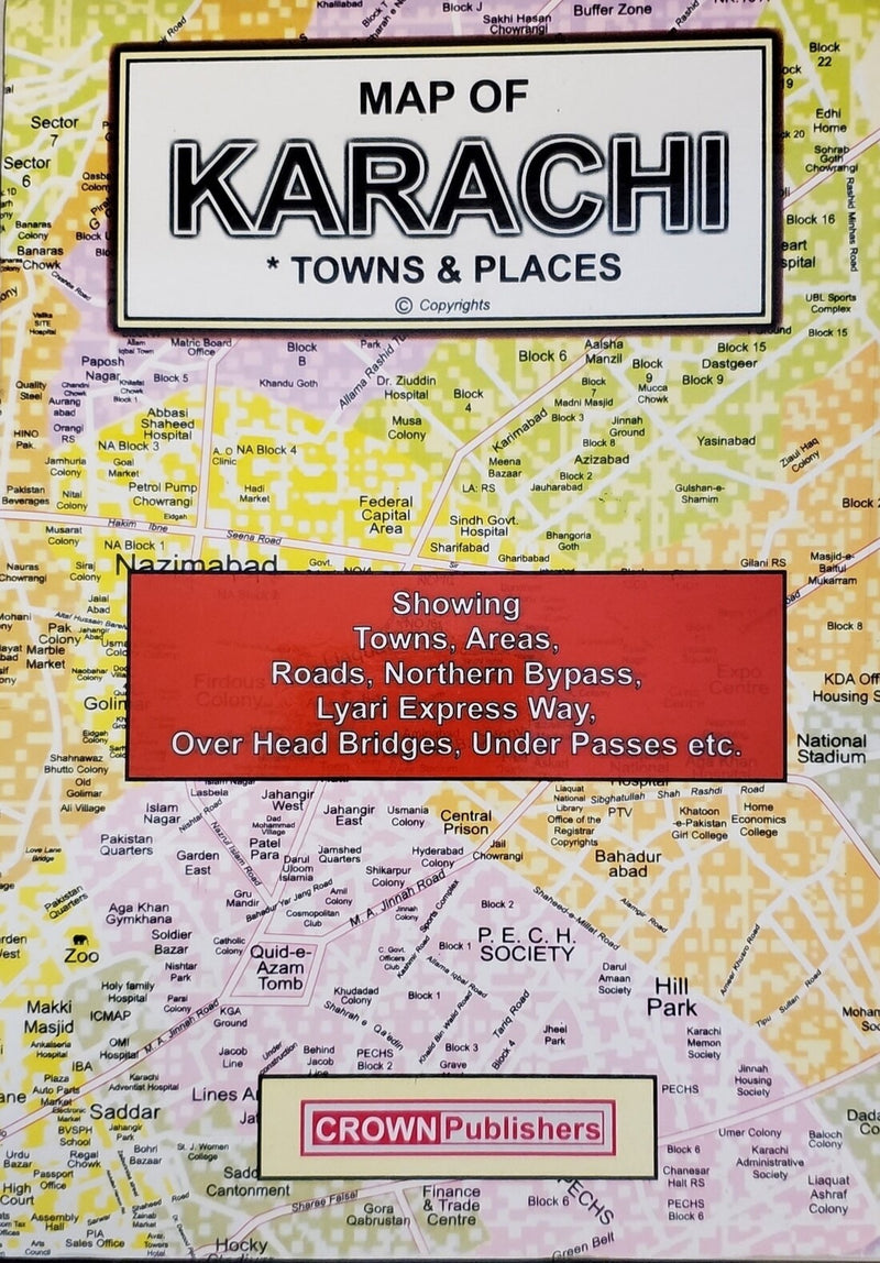 Map Of Karachi Towns & Places