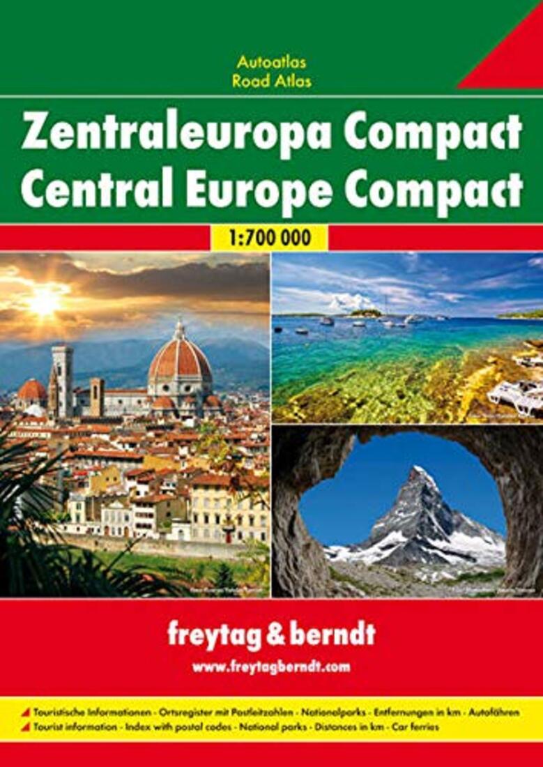 Central Europe, Compact Road Atlas, Softcover