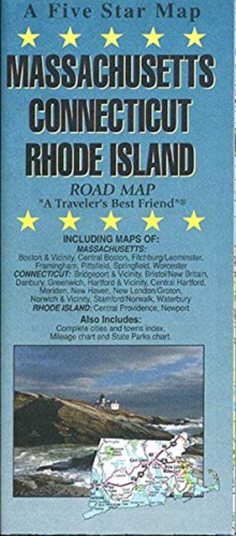 Connecticut / Massachusetts / Rhode Island Road Map