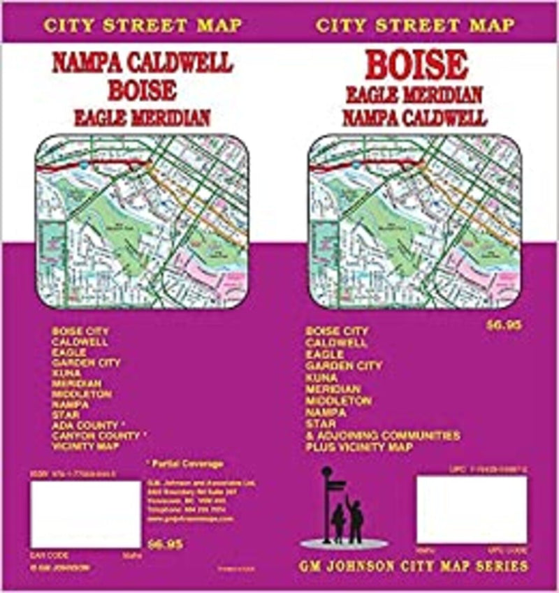 Boise, Eagle, Meridian, Nampa And Caldwell, Idaho Road Map