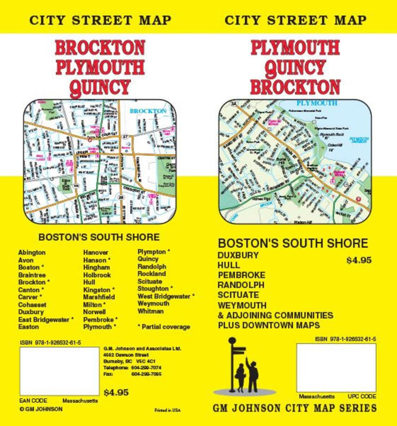 Plymouth: Quincy: Brockton: City Street Map = Brockton: Plymouth: Quincy: City Street Map