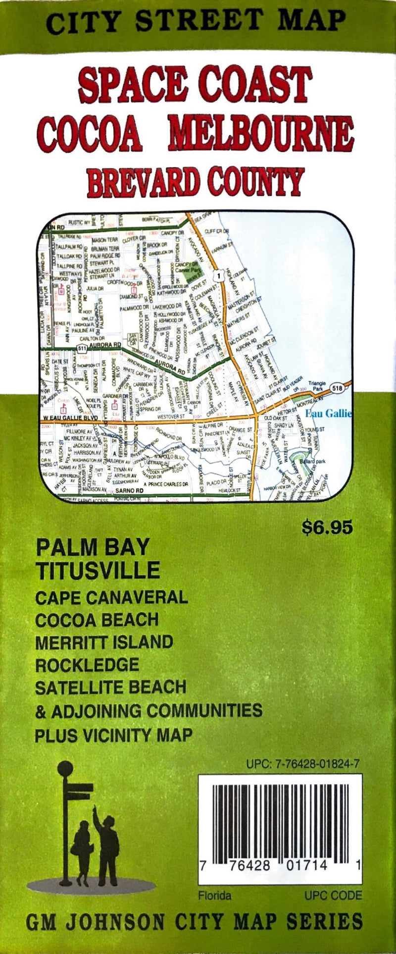 Cocoa, Melbourne And Brevard County, Florida Road Map