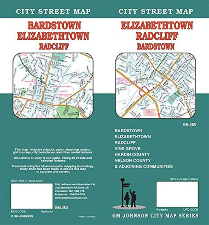 Elizabethtown: Radcliff: Bardstown: City Street Map = Bardstown: Elizabethtown: Radcliff: City Street Map