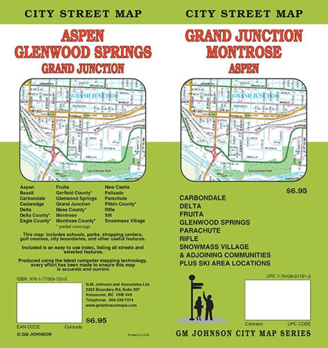 Grand Junction: Montrose: Aspen: City Street Map = Aspen: Glenwood Springs: Grand Junction: City Street Map