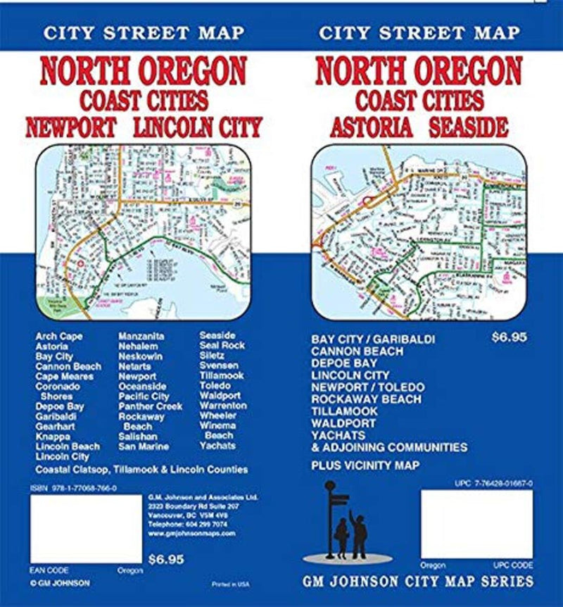 NorthOregon: Coast Cities: Astoria: Seaside: City Street Map = NorthOregon: Coast Cities: Newport: Lincoln City: City Street Map