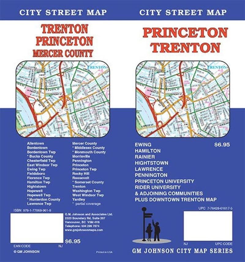 Princeton: Trenton: City Street Map = Trenton: Princeton: Mercer County: City Street Map