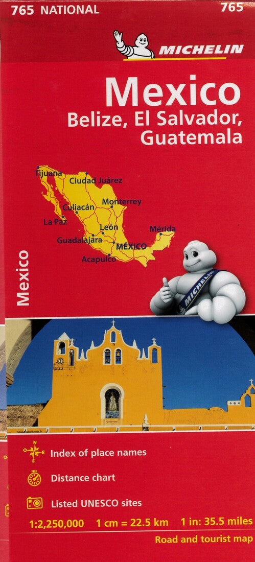 Mexico, Belize, El Salvador, Guatemala 1:2,250,000: Road And Tourist Map