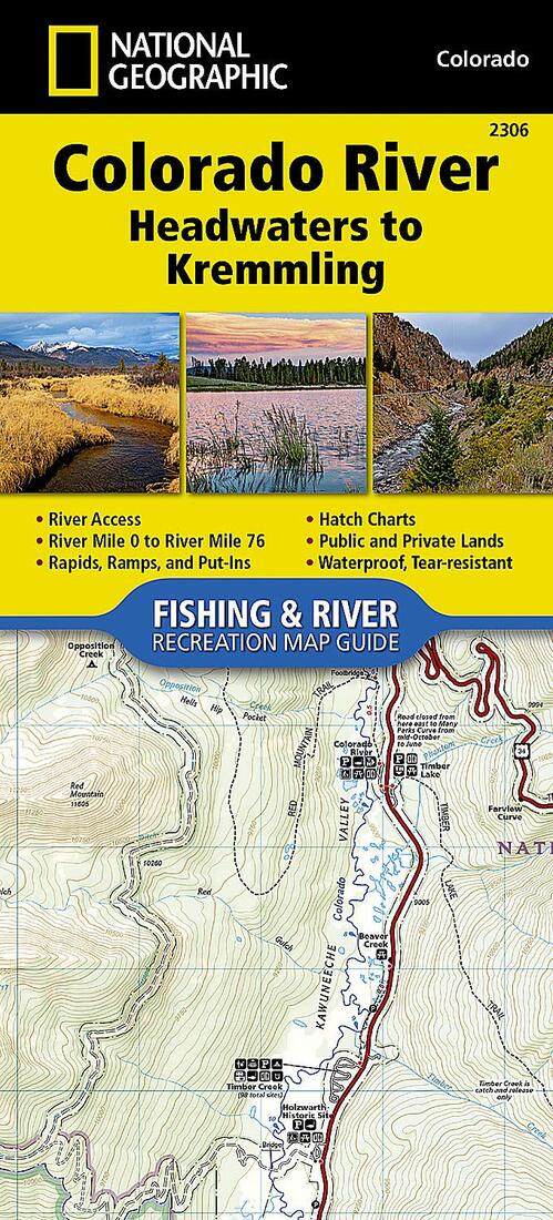Colorado River, Headwaters To Kremmling Travel Map