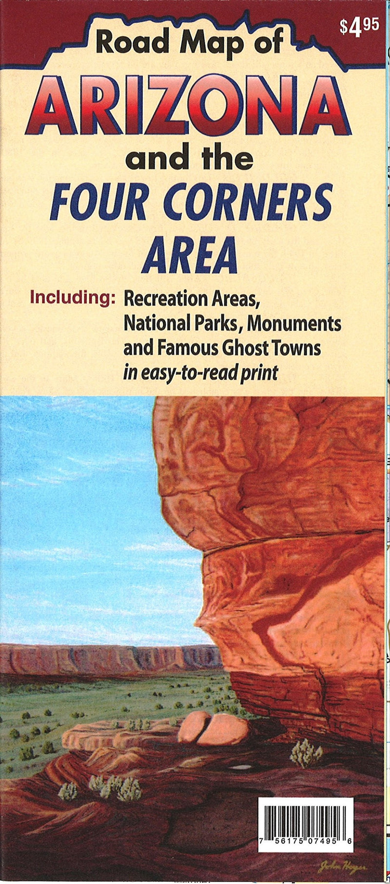 Arizona And The Four Corners Area Road Map