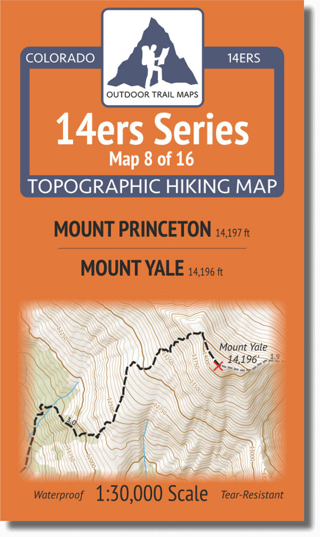 Colorado 14Ers Map Series 8 Of 16 - Princeton | Yale
