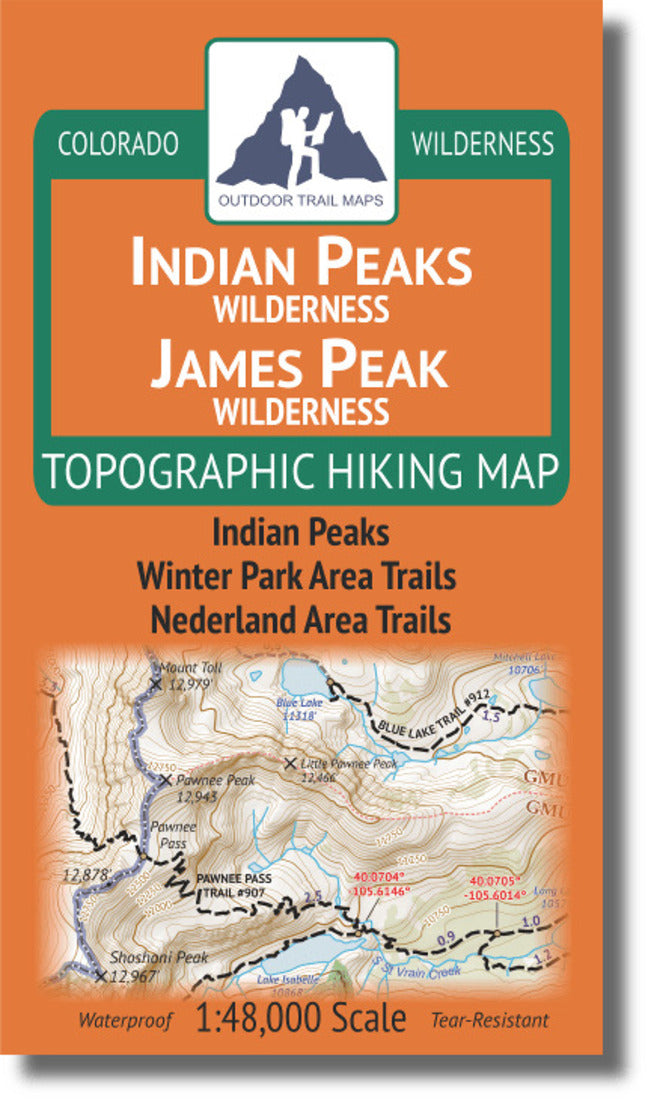 Indian Peaks / James Peak Wilderness 1:48K Travel Map