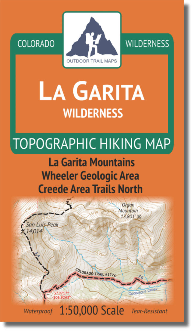 La Garita Wilderness Travel Map