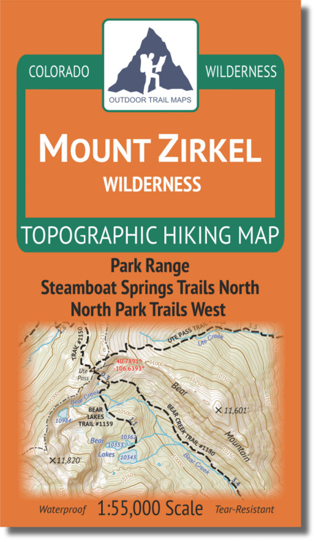 Mount Zirkel Wilderness Travel Map