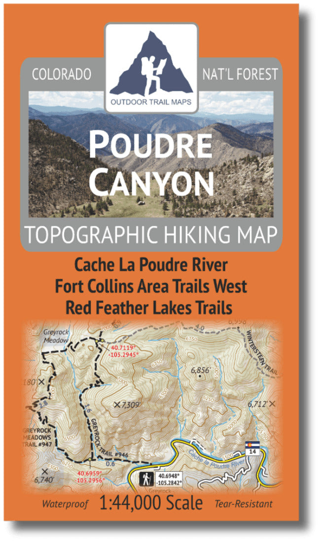 Poudre Canyon 1:44K Travel Map