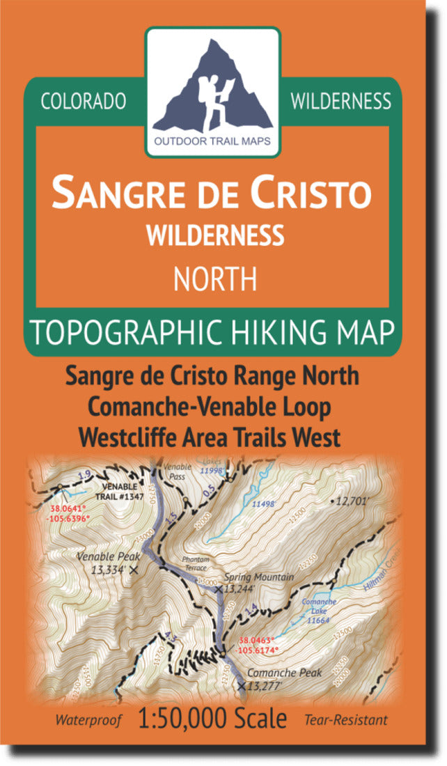 Sangre De Cristo Wilderness - North Travel Map