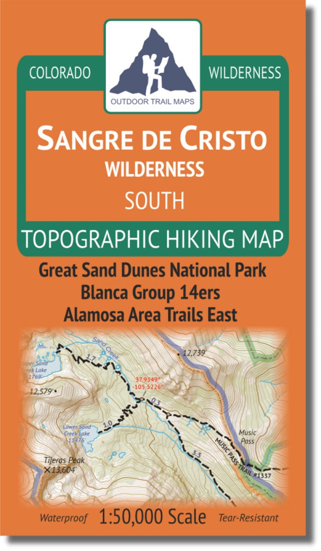 Sangre De Cristo Wilderness - South Travel Map