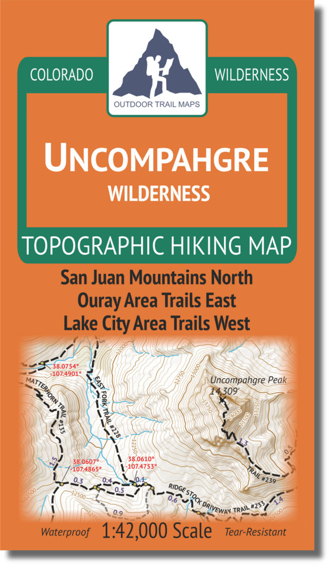 Uncompahgre Wilderness Travel Map