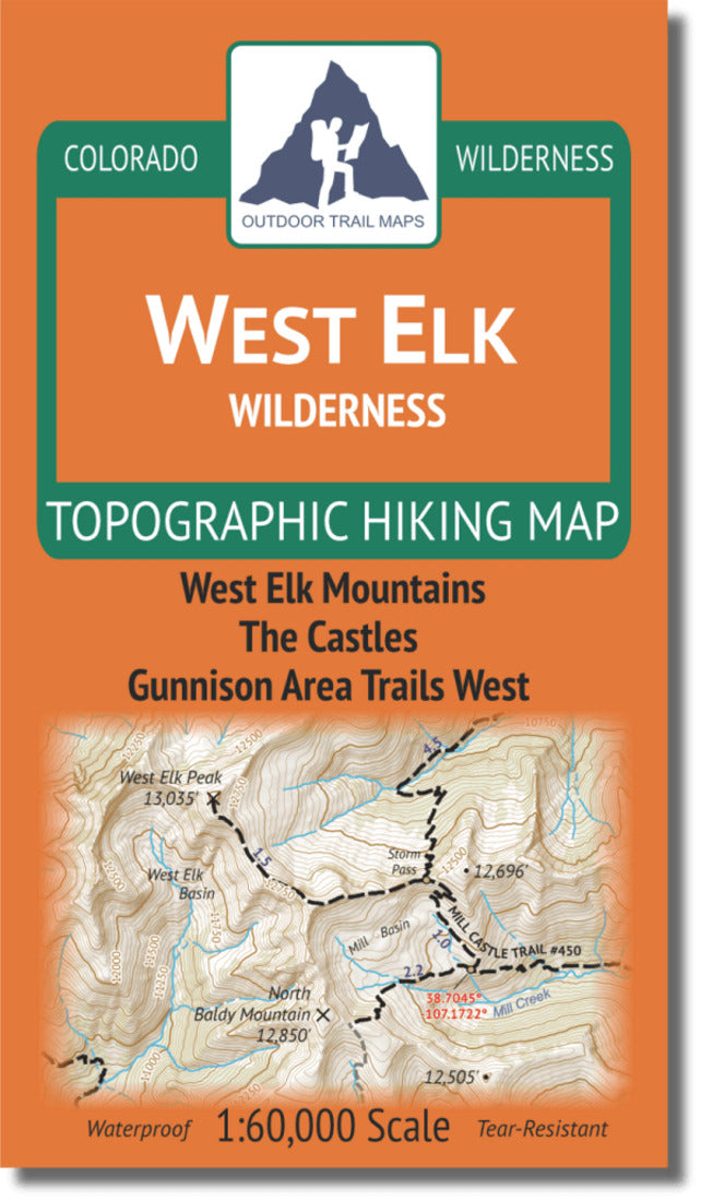 West Elk Wilderness Travel Map