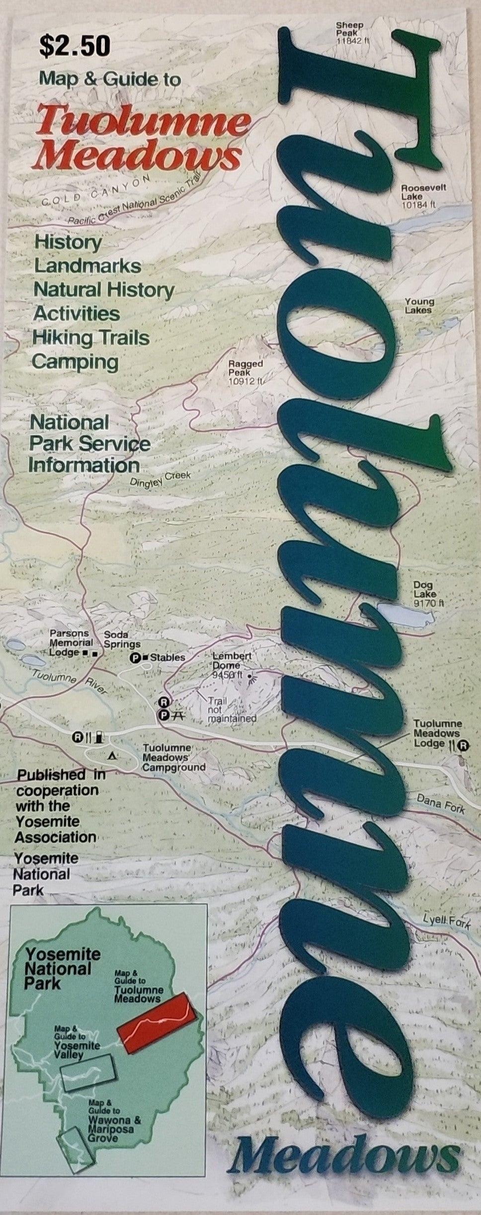 In Stock: Map & Guide To Tuolumne Meadows – World Road Maps