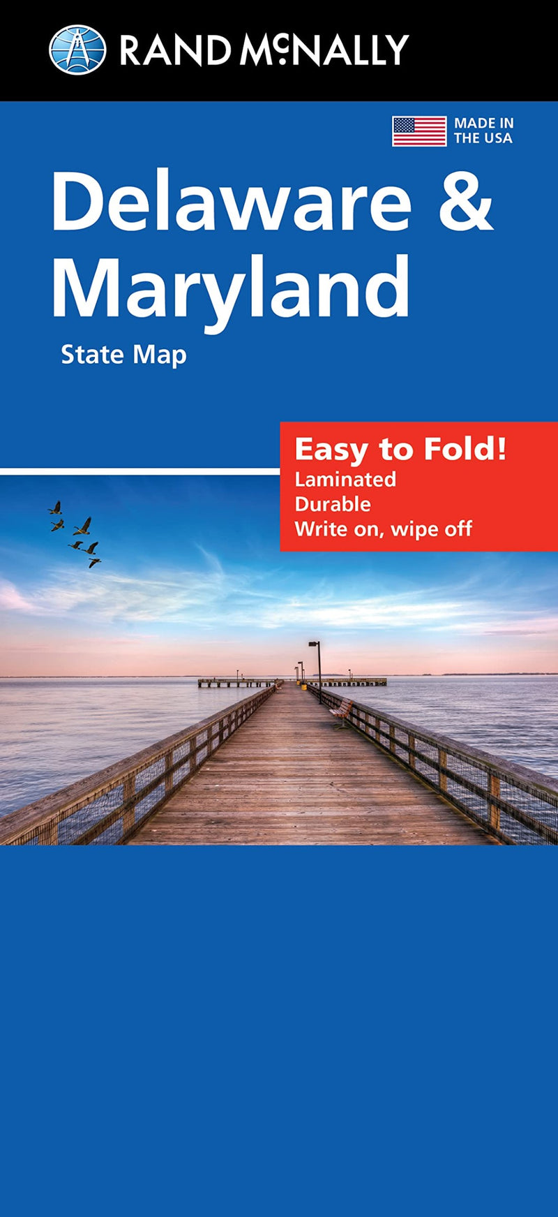 Delaware And Maryland, Easy To Fold Road Map