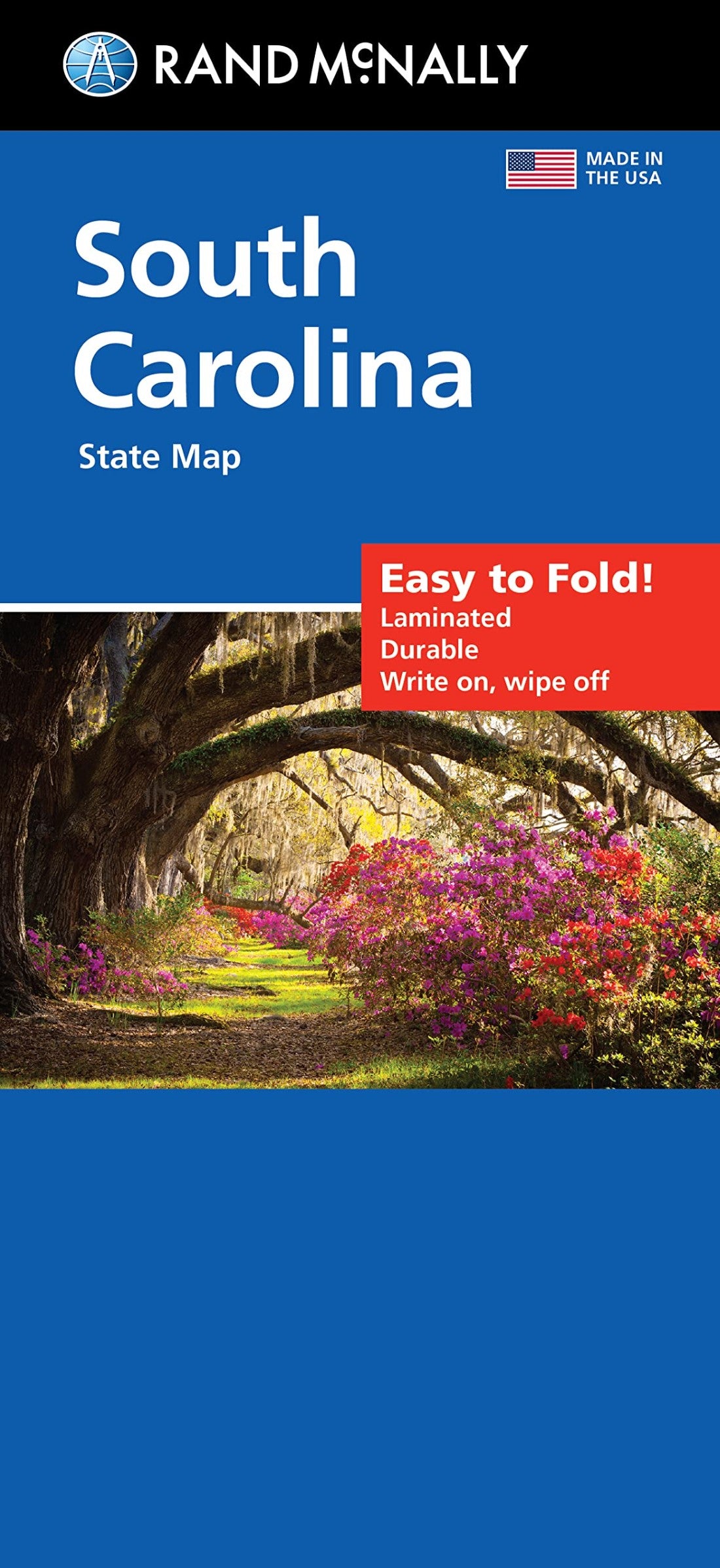SouthCarolina, Easy To Fold Road Map