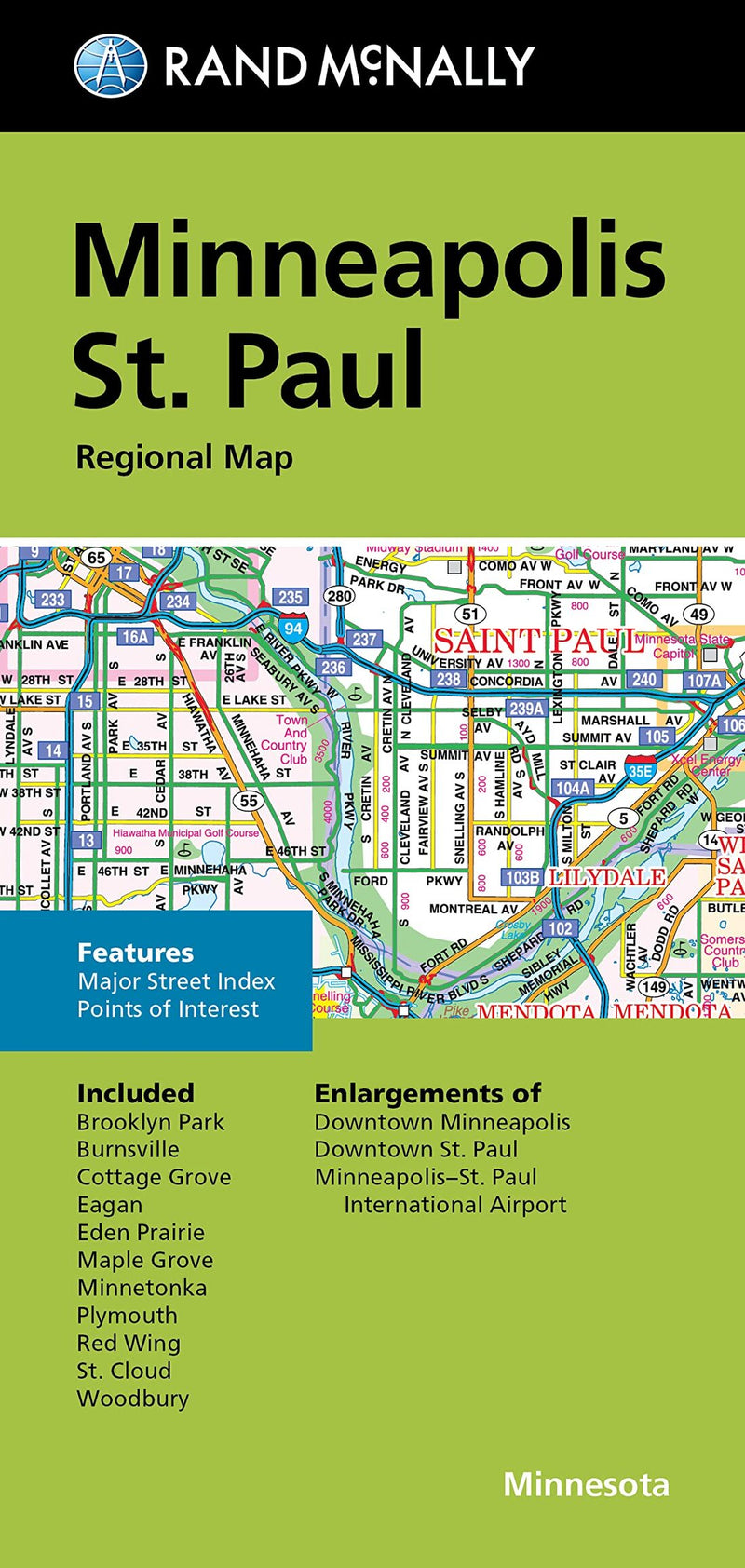 Minneapolis And St. Paul, Minnesota, Regional Road Map