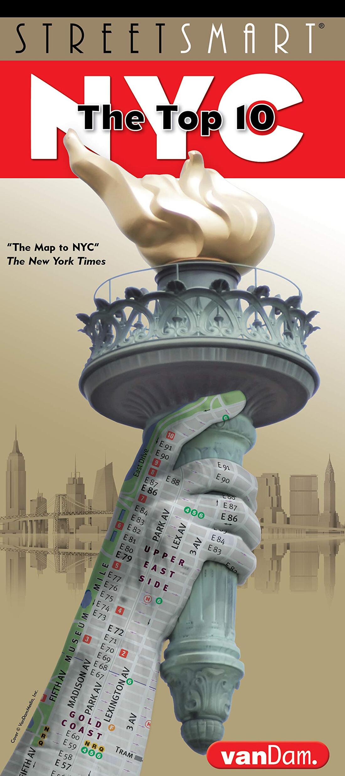 New York City Top 10 Streetsmart Travel Map