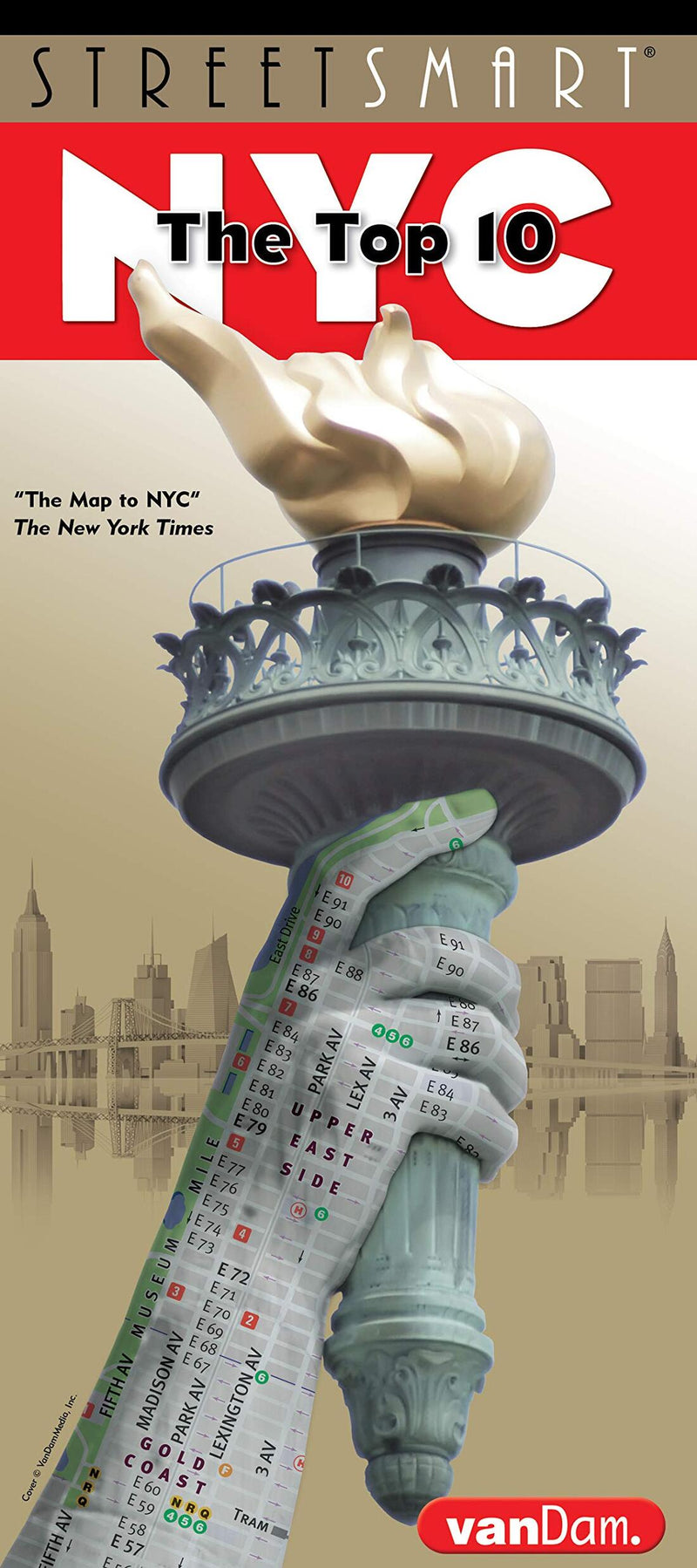 New York City Top 10 Streetsmart Travel Map