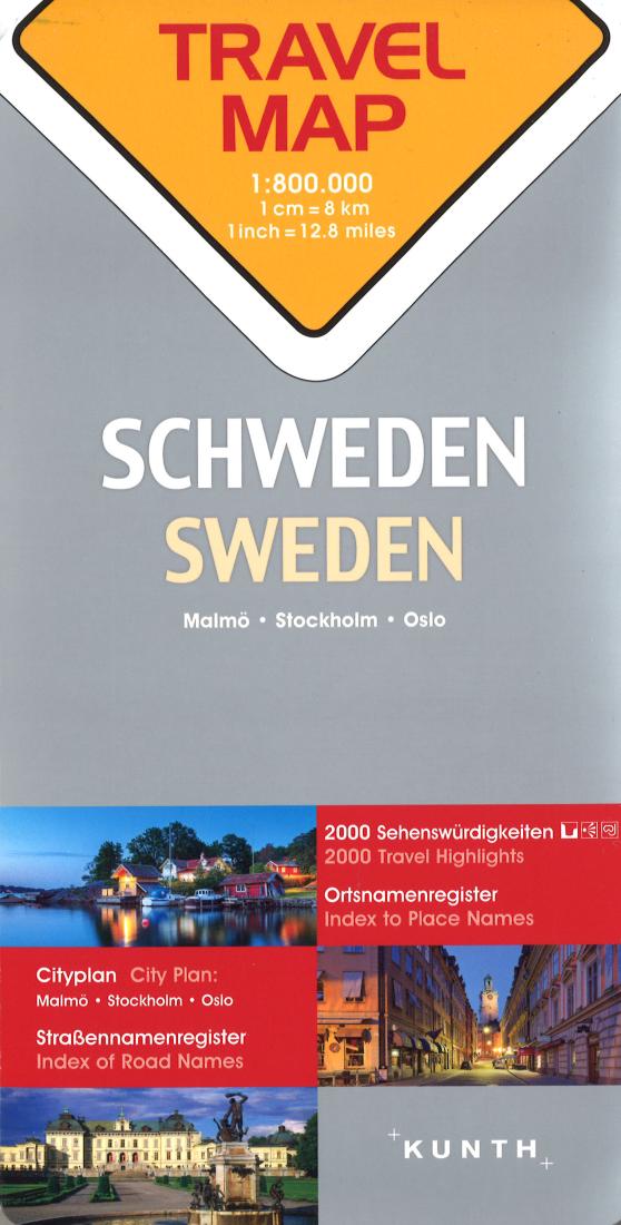 Schweden = Sweden: Travel Map = Sverige = Suède