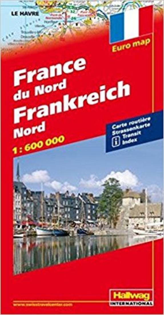 France Du Nord = Frankreich Nord Travel Map