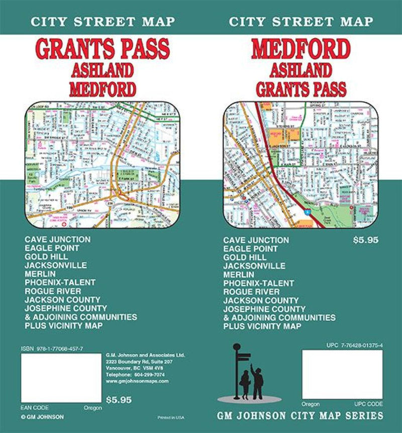 Medford: Ashland: Grants Pass: City Street Map = Grants Pass: Ashland: Medford: City Street Map
