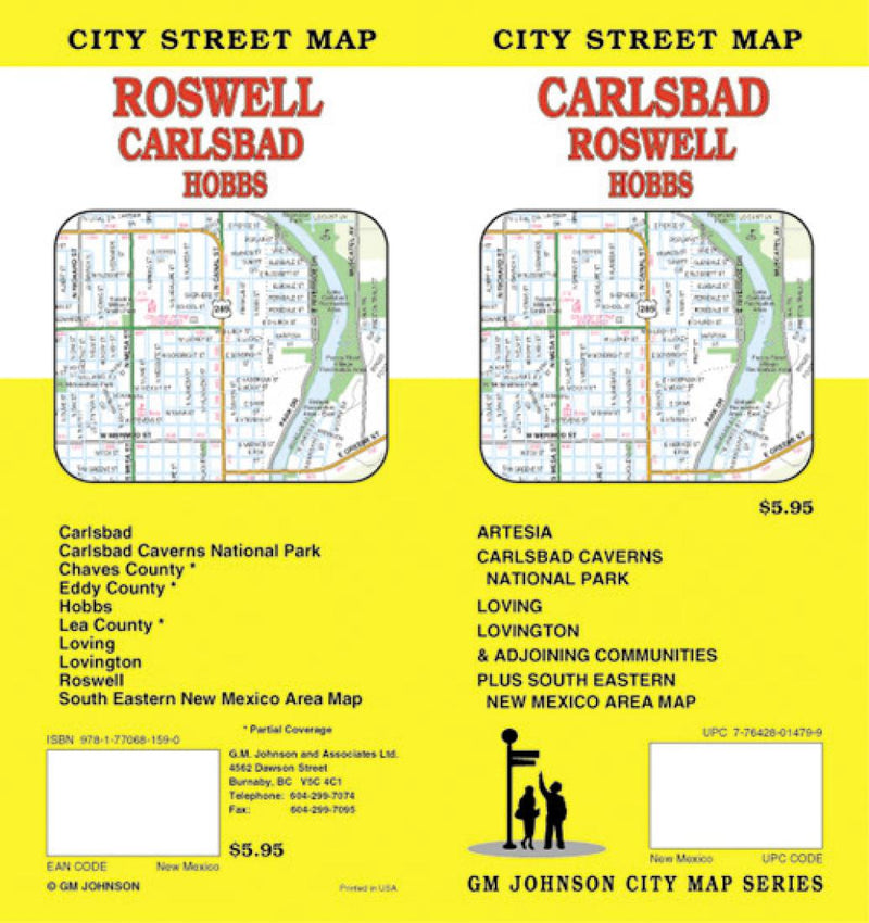 Carlsbad: Roswell: Hobbs: City Street Map = Roswell: Carlsbad: Hobbs: City Street Map