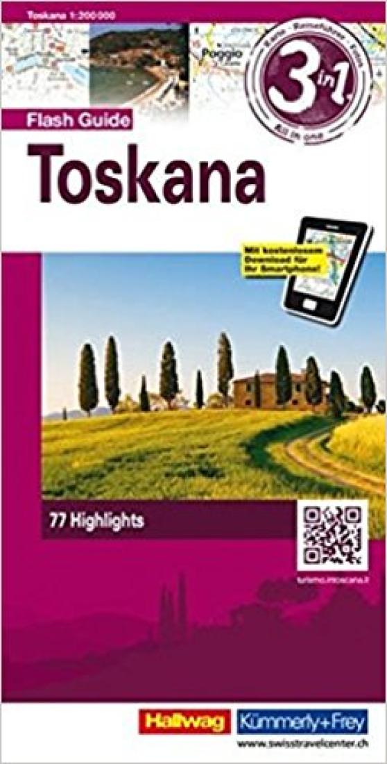 Toskana: Flash Guide Travel Map