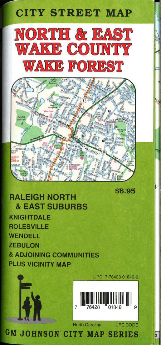 Wake County / Raleigh North& East Suburbs / Wake Forest, NorthCarolina Street Map