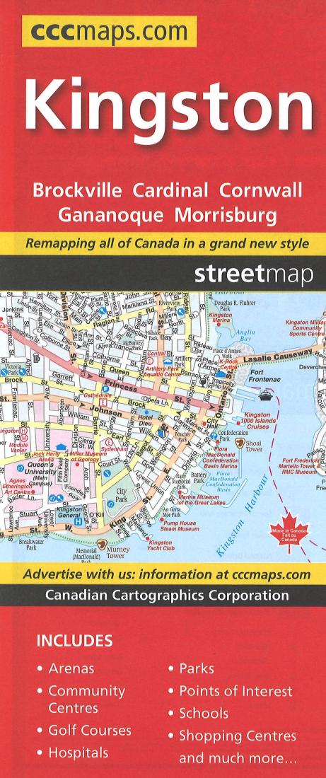 Kingston Cornwall Brockville Street Map