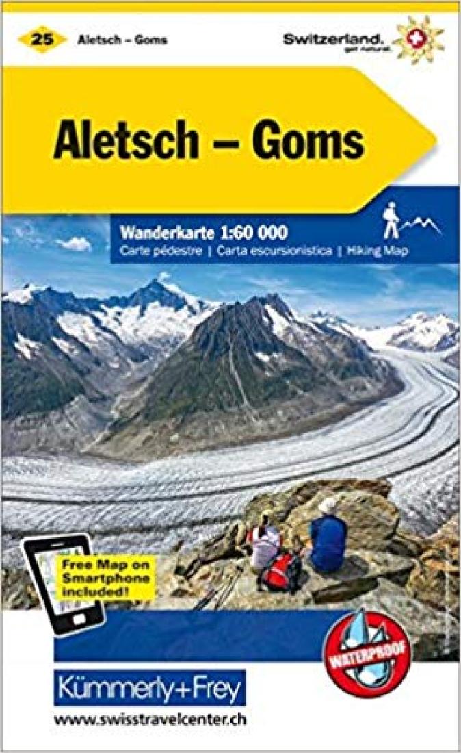 Aletsch - Lotschental - Goms: Switzerland Hiking Map #25