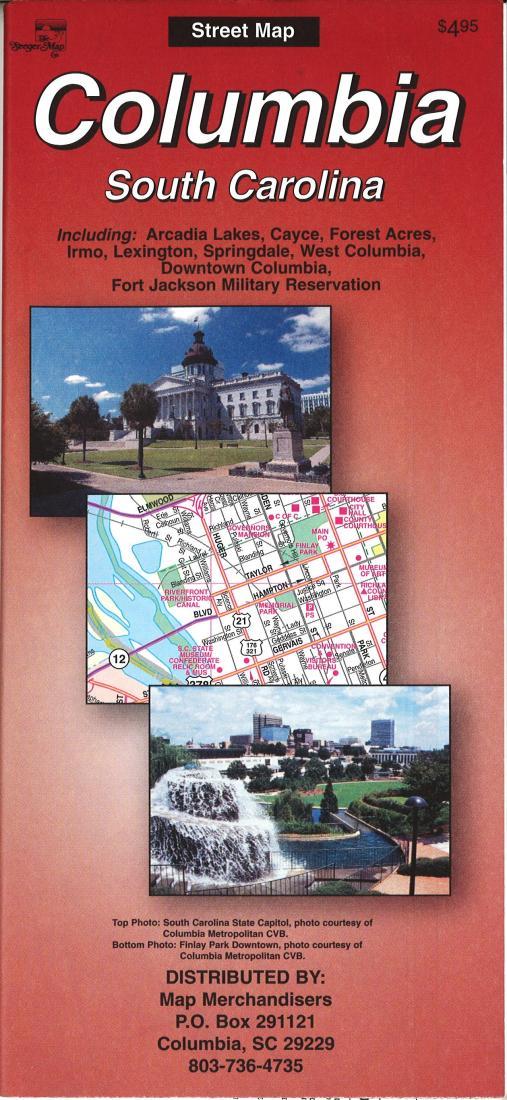 Columbia: SouthCarolina Road Map