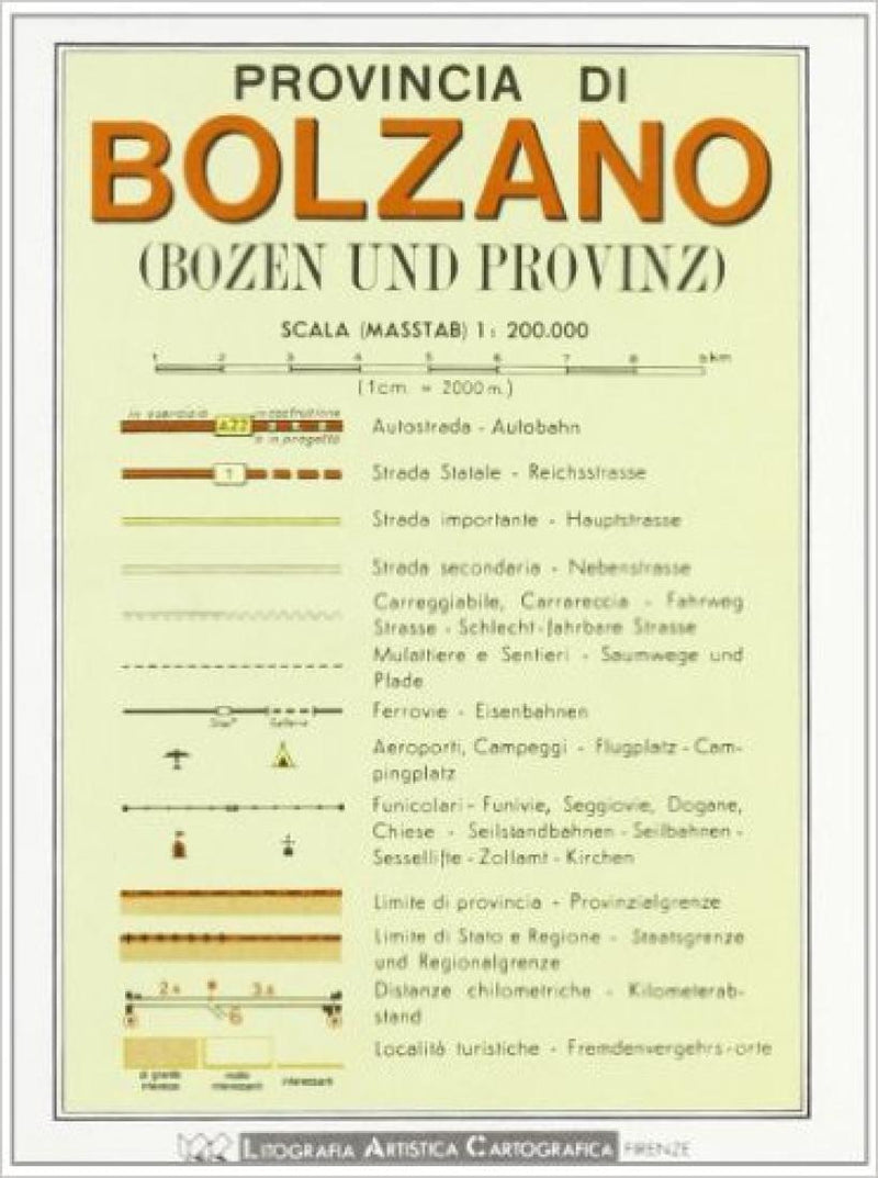 Provincia Di Bolzano (Bozen Und Provinz) Road Map