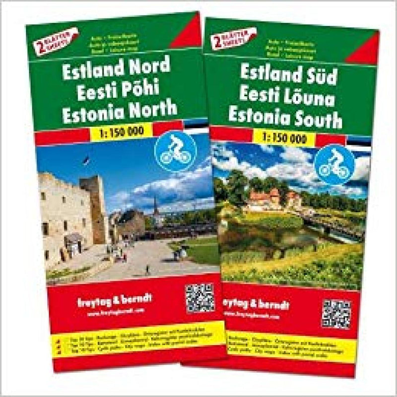 Estland Nord: Estland Süd: Auto + Freizeitkarte: 1:150 000 = Eesti Põhi: Eesti Lõuna: Auto Ja Vabaajakaart: 1:150 000 = Estonia North: Estonia South: Road + Leisure Map: 1:150 000 = Estonie Du Nord: Estonie Du Sud: Carte Routière + De Lois