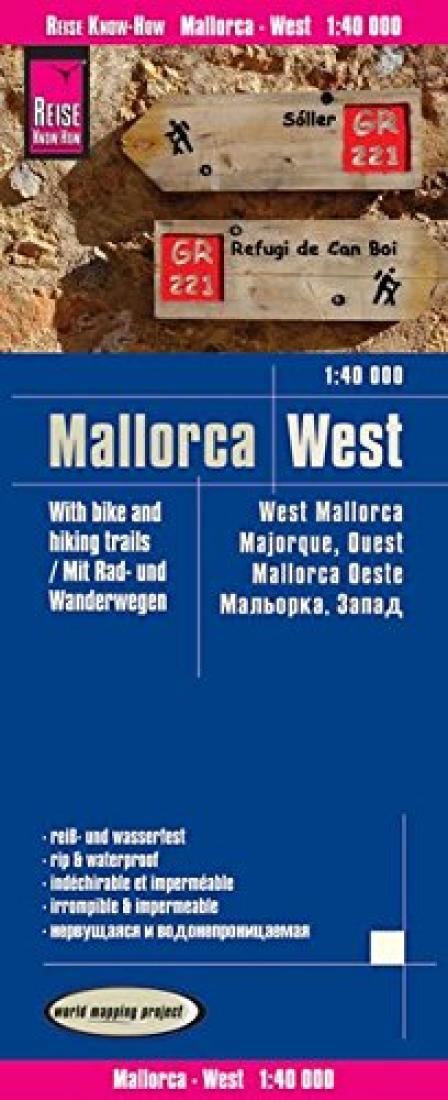Mallorca West: 1:40 000 = West Mallorca: 1:40 000 = Majorque, Ouest: 1:40 000 = Mallorca Oeste: 1:40 000 = ????????, ?????: 1:40 000 Road Map