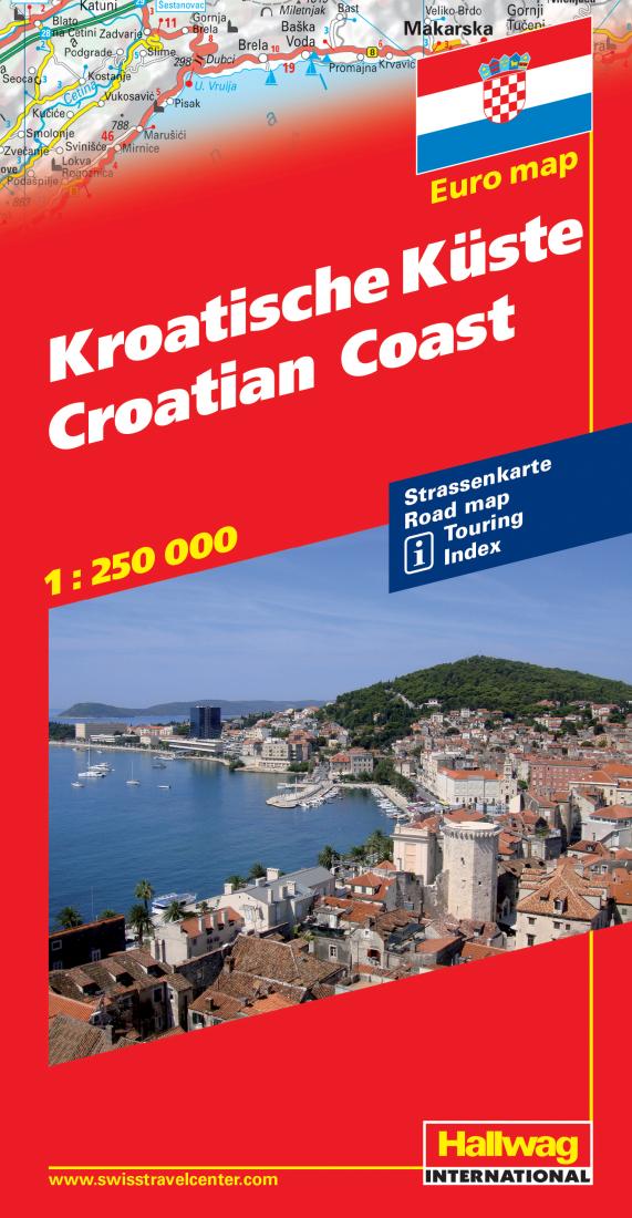 Kroatische Küste: Euro Map = Croatian Coast