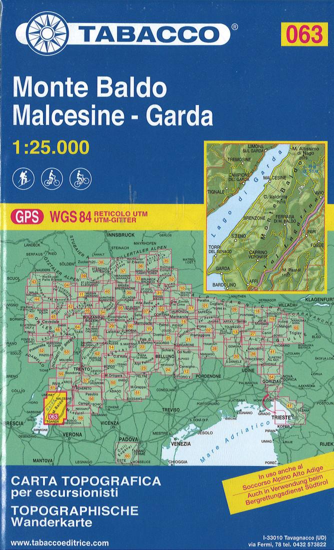 Hiking Map # 63: Monte Baldo, Malcesine, Garda (Italy)