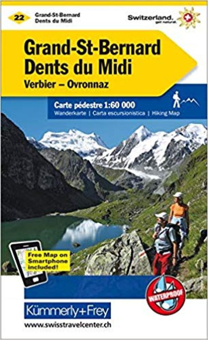 Grand-St-Bernard - Dents Du Midi: Switzerland Hiking Map #22