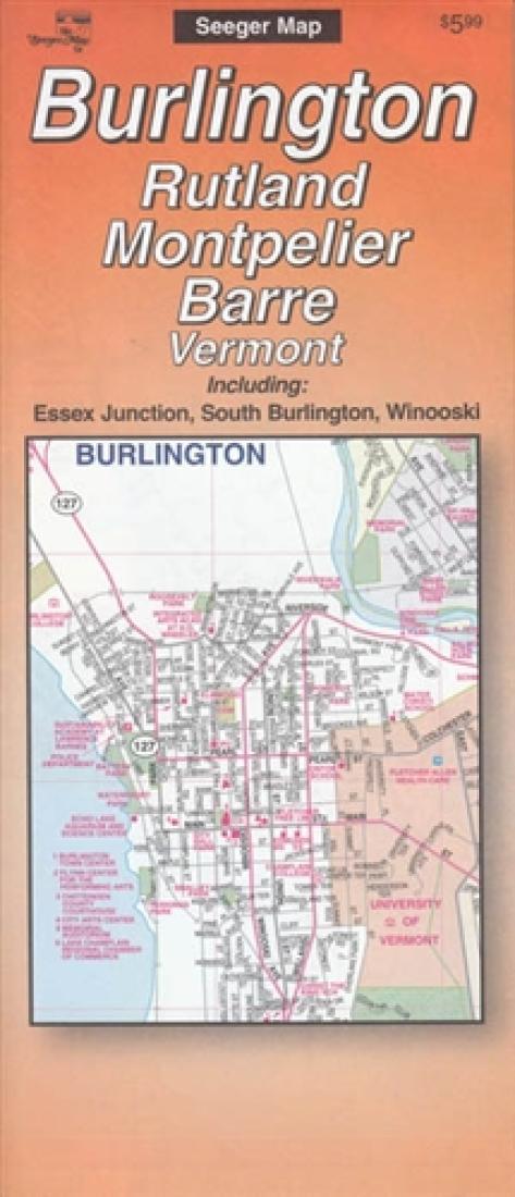 Burlington: Rutland: Montpelier: Barre: Vermont Road Map