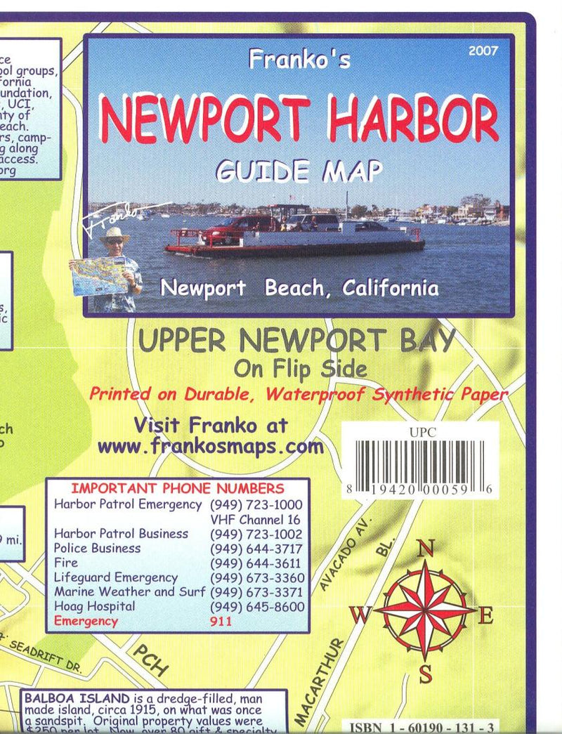 California Map, Newport Harbor/Upper Newport Bay Guide 2007