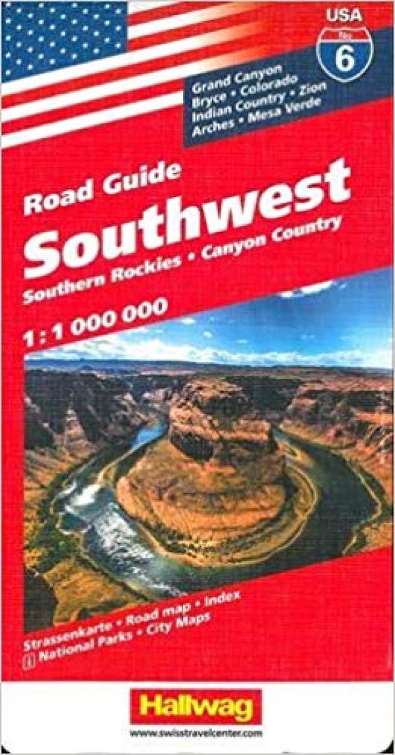 Southwest: Southern Rockies: Canyon Country: Road Guide: 1:1 000 000 Travel Map
